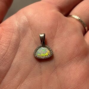 Sterling Silver Opal Pendant